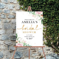 Bridal Shower Welcome Sign, Bridal Shower Decorations, Custom Bridal Shower Invitation Sign