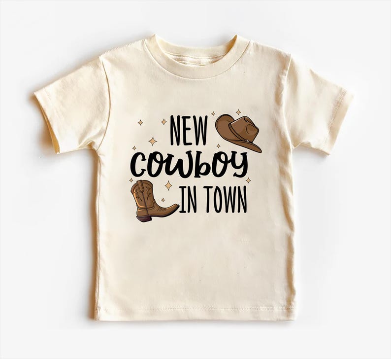 New Cowboy in Town Baby Bodysuit, Baby Shirt, Toddler Sweatshirt - Cute Western Outfit