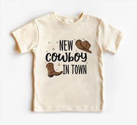 New Cowboy in Town Baby Bodysuit, Baby Shirt, Toddler Sweatshirt - Cute Western Outfit