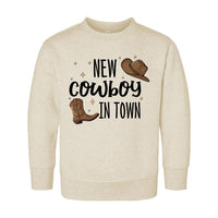 New Cowboy in Town Baby Bodysuit, Baby Shirt, Toddler Sweatshirt - Cute Western Outfit