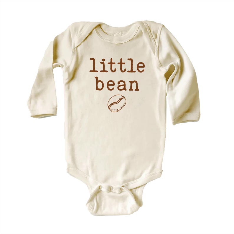 Retro Vintage Little Bean Coffee Baby Bodysuit, Baby Shirt, Toddler Sweatshirt