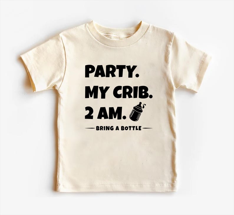 Party at My Crib Baby Bodysuit, Baby Shirt, Toddler Sweatshirt - Funny Party Outfit, Baby Shower Gift