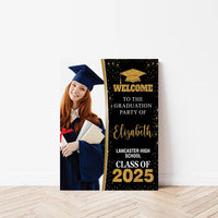 Personalized Graduation Welcome Sign, Custom Class of 2025 Party Sign with Photo, Graduation 2025 Decor, Congrats Grad Sign, Senior 25 Party