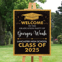 Personalized Graduation Welcome Sign, Custom Class of 2025 Party Sign, Graduation 2025 Decor, Congrats Grad Sign, Senior 2025 Party Display