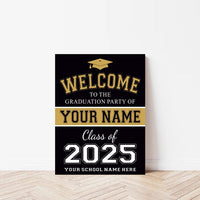 Personalized Graduation Welcome Sign, Custom Class of 2025 Party Sign, Graduation 2025 Decor, Congrats Grad Sign, Senior 2025 Party Display