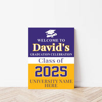 Personalized Graduation Welcome Sign, Custom Class of 2025 Party Sign