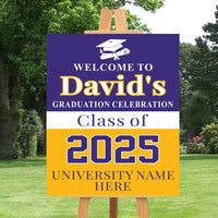 Personalized Graduation Welcome Sign, Custom Class of 2025 Party Sign