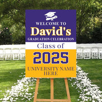 Personalized Graduation Welcome Sign, Custom Class of 2025 Party Sign