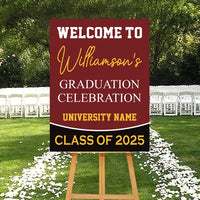 Personalized Graduation Welcome Sign, Custom Class of 2025 Party Sign, Graduation 2025 Decor