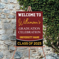 Personalized Graduation Welcome Sign, Custom Class of 2025 Party Sign, Graduation 2025 Decor