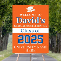 Personalized Graduation Welcome Sign, Custom Class of 2025 Party Sign