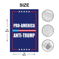 Pro America Garden Flag, 12x18 Inch Double Sided, Anti-Trump, Resist Hate Flag, Women's Rights Flag, Resist Racism Flag, Resist Fascism Flag