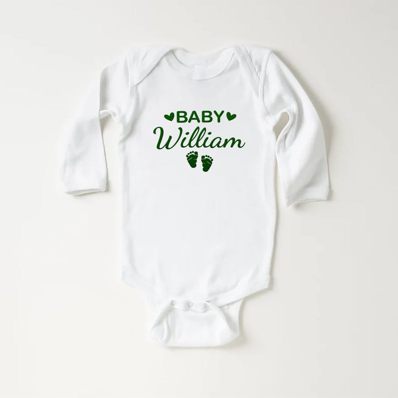 Embroidered Custom Baby Name Bodysuit, Baby Shirt, Toddler Sweatshirt - Personalized Newborn Gift, Custom Pregnancy Announcement Outfit