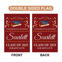 Personalized College Graduation Garden Flag, Double Sided Custom School, University Logo, Class of 2025 Yard Sign, Graduate Celebration Flag