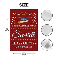 Personalized College Graduation Garden Flag, Double Sided Custom School, University Logo, Class of 2025 Yard Sign, Graduate Celebration Flag