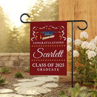 Personalized College Graduation Garden Flag, Double Sided Custom School, University Logo, Class of 2025 Yard Sign, Graduate Celebration Flag