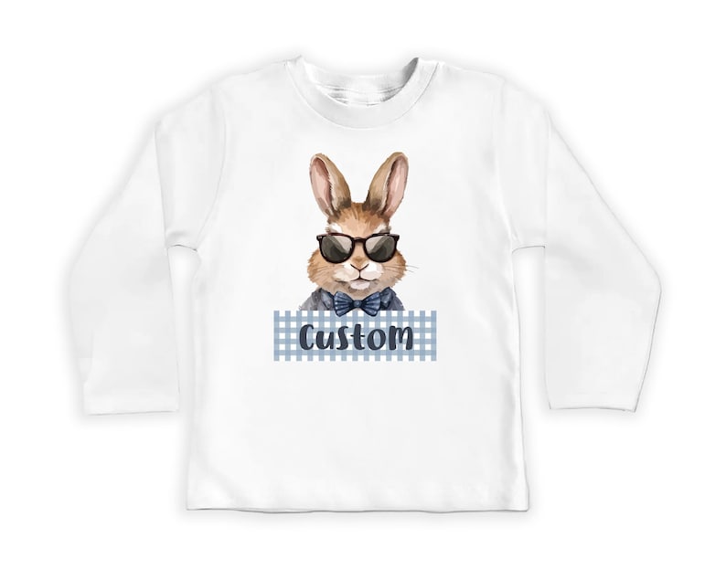 Personalized Name Bunny Baby Sweatshirt, Cute Easter Bunny Gift for Kids