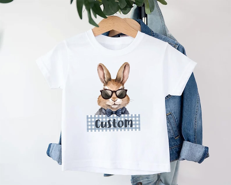 Personalized Name Bunny Baby Sweatshirt, Cute Easter Bunny Gift for Kids