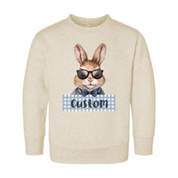 Personalized Name Bunny Baby Sweatshirt, Cute Easter Bunny Gift for Kids