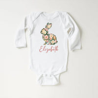 Girls Easter Baby Bodysuit, Baby Shirt, Toddler Sweatshirt - Personalized Spring Outfit