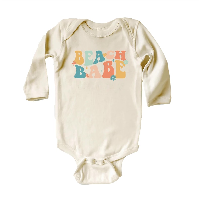 Beach Babe Baby Bodysuit, Baby Shirt, Toddler Sweatshirt - Retro Summer Outfit