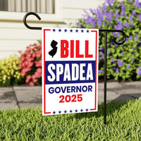 Bill Spadea For New Jersey Governor 2025 Garden Flag, Double Sided, 2025 Governor Flag, Elections Flag, Race Red White & Blue Flag