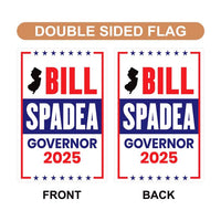 Bill Spadea For New Jersey Governor 2025 Garden Flag, Double Sided, 2025 Governor Flag, Elections Flag, Race Red White & Blue Flag