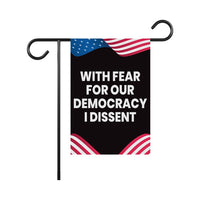 I Dissent Garden Flag, 12x18 Inch Double Sided, Resist Hate Flag, Anti-Trump Flag, Resist Racism Flag, Resist Fascism Flag