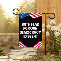 I Dissent Garden Flag, 12x18 Inch Double Sided, Resist Hate Flag, Anti-Trump Flag, Resist Racism Flag, Resist Fascism Flag