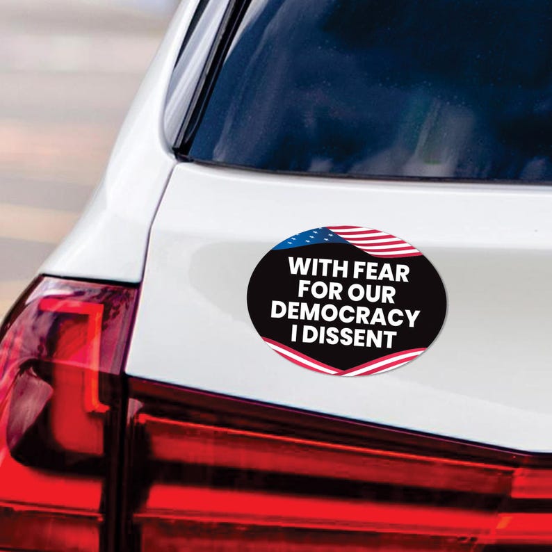 I Dissent Magnet, Resist Hate Magnet, Anti-Trump, Resist Racism Car Magnet, Resist Fascism Vehicle Magnet