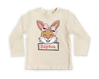 Custom Name Easter Baby Bodysuit, Baby Shirt, Toddler Sweatshirt - Personalized Bunny Outfit