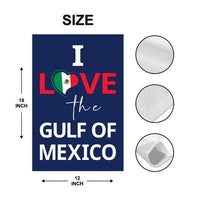 I Love the Gulf of Mexico, Subtle FDT Garden Flag, 12x18 Inch Double Sided, Resist Hate, Anti-Trump, Resist Racism Flag, Resist Fascism Flag