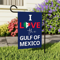 I Love the Gulf of Mexico, Subtle FDT Garden Flag, 12x18 Inch Double Sided, Resist Hate, Anti-Trump, Resist Racism Flag, Resist Fascism Flag