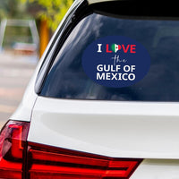 I Love the Gulf of Mexico, Subtle FDT Vinyl Sticker, Resist Hate, Anti-Trump, Resist Racism, Resist Fascism Car Bumper Sticker