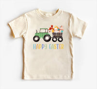 Tractor Easter Egg Hunt Baby Bodysuit, Baby Shirt, Toddler Sweatshirt - Easter Outfit, Basket Stuffer, Christian Easter Gift for Kids