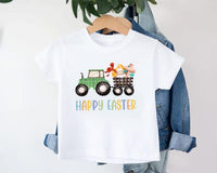 Tractor Easter Egg Hunt Baby Bodysuit, Baby Shirt, Toddler Sweatshirt - Easter Outfit, Basket Stuffer, Christian Easter Gift for Kids