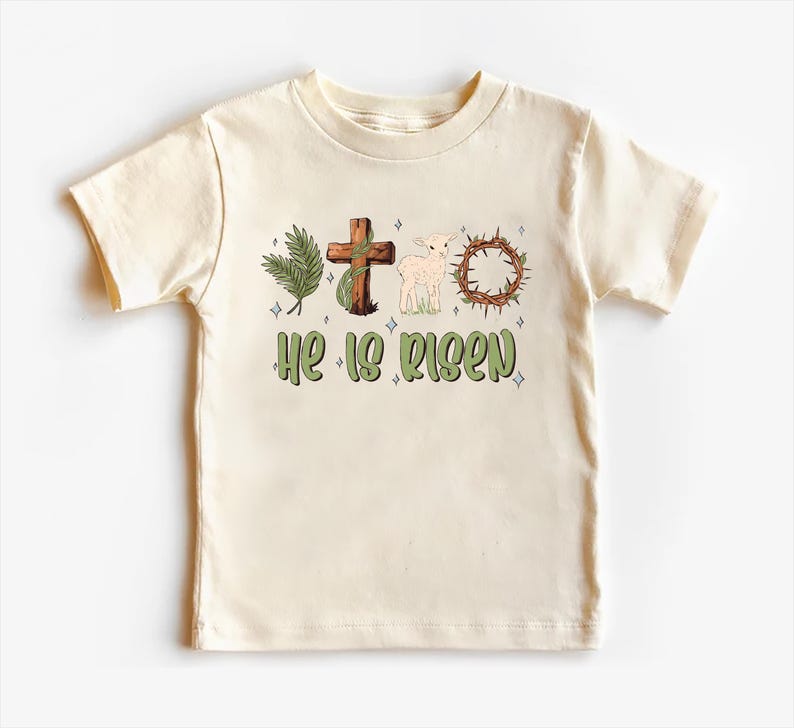 He Is Risen Thorn Crown Baby Bodysuit, Baby Shirt, Toddler Sweatshirt, Christian Easter Outfit, Jesus Resurrection Gift, Faith-Based Shirt