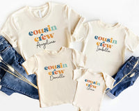 Cousin Crew Baby Bodysuit, Baby Shirt, Toddler Sweatshirt - Personalized Name Outfit, Cute Kids Matching Cousin Crew Gift, Toddlers & Youth