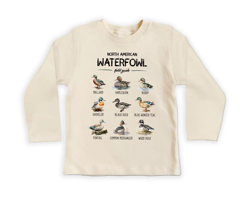 Ducks of North America Baby Bodysuit, Baby Shirt, Toddler Sweatshirt - Wild Ducks Outfit