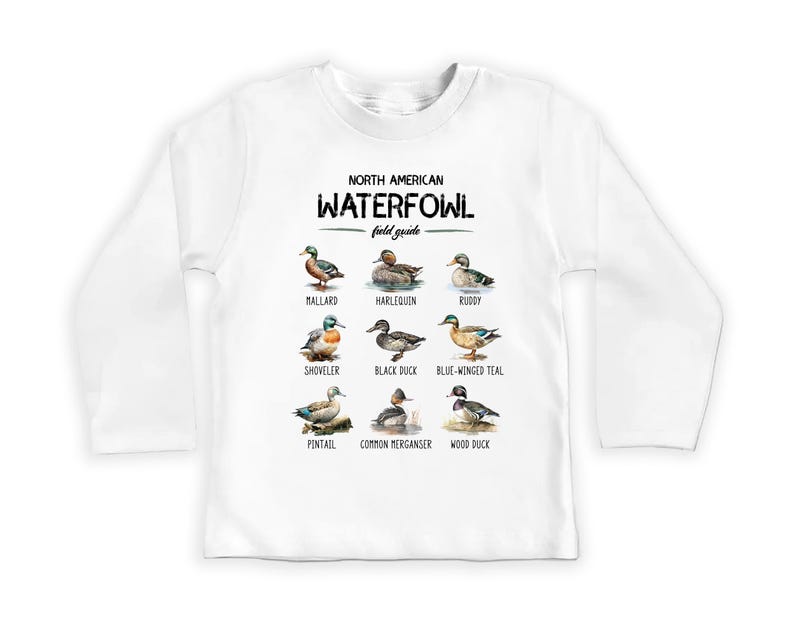 Ducks of North America Baby Bodysuit, Baby Shirt, Toddler Sweatshirt - Wild Ducks Outfit