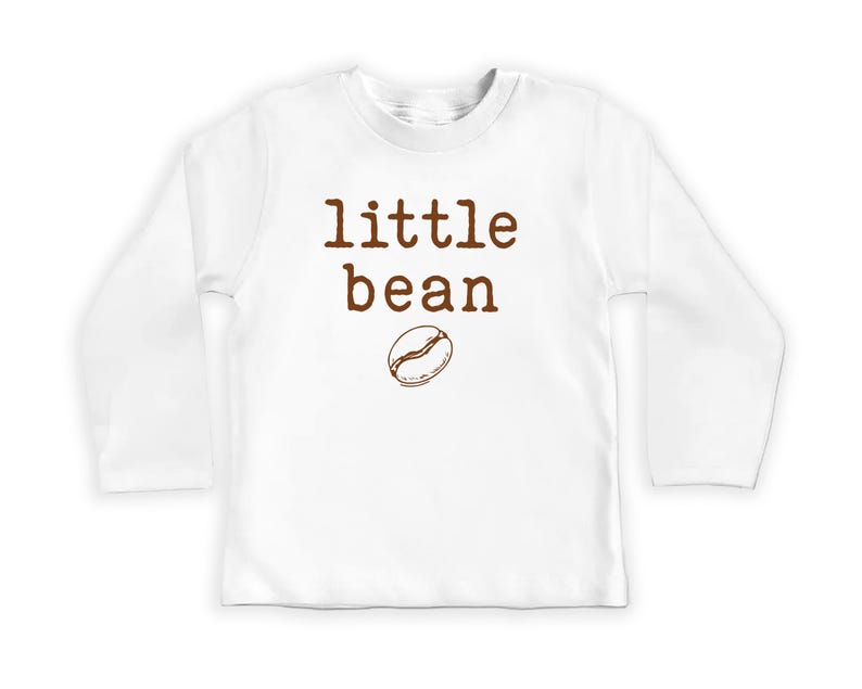 Retro Vintage Little Bean Coffee Baby Bodysuit, Baby Shirt, Toddler Sweatshirt