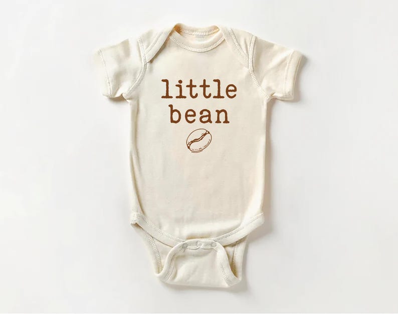 Retro Vintage Little Bean Coffee Baby Bodysuit, Baby Shirt, Toddler Sweatshirt