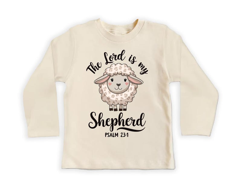 The Lord Is My Shepherd Baby Bodysuit, Baby Shirt, Toddler Sweatshirt - Psalm 23:1 Christian Outfit, Retro Faith-Based Gift for Kids