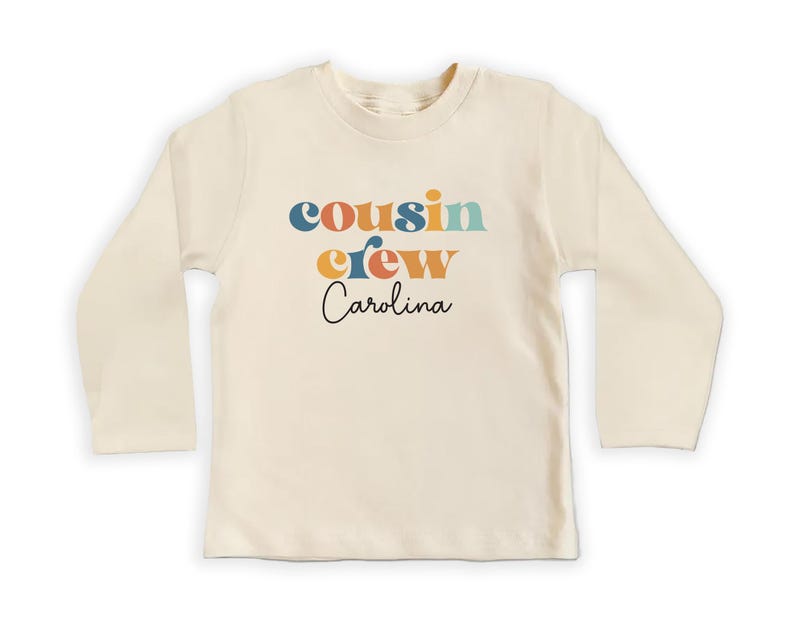 Cousin Crew Baby Bodysuit, Baby Shirt, Toddler Sweatshirt - Personalized Name Outfit, Cute Kids Matching Cousin Crew Gift, Toddlers & Youth