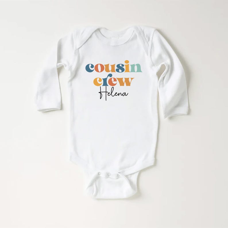 Cousin Crew Baby Bodysuit, Baby Shirt, Toddler Sweatshirt - Personalized Name Outfit, Cute Kids Matching Cousin Crew Gift, Toddlers & Youth