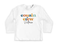 Cousin Crew Baby Bodysuit, Baby Shirt, Toddler Sweatshirt - Personalized Name Outfit, Cute Kids Matching Cousin Crew Gift, Toddlers & Youth