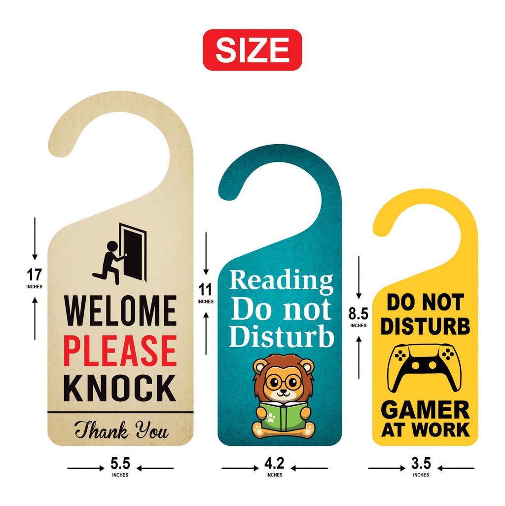 Custom Door Hanger, Personalized Doorknob Sign, PVC Door Knob Hanger Sign, Do Not Disturb, in Session, in a Meeting, Please Knock