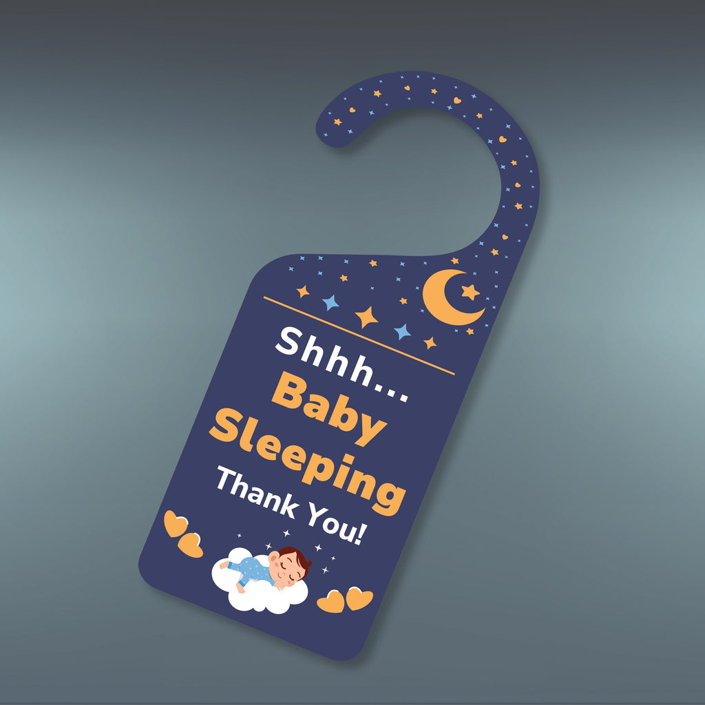 Baby Sleeping Door Hanger, Baby Is Sleeping Doorknob Sign, PVC Door Knob Hanger Sign, Do Not Disturb, Shhh Baby Sleeping Sign