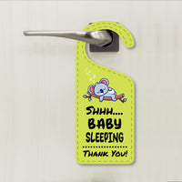 Baby Sleeping Door Hanger, Baby Is Sleeping Doorknob Sign, PVC Door Knob Hanger Sign, Do Not Disturb, Shhh Baby Sleeping Sign