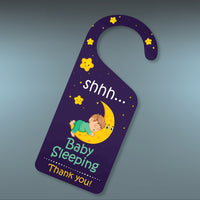 Baby Sleeping Door Hanger, Baby Is Sleeping Doorknob Sign, PVC Door Knob Hanger Sign, Do Not Disturb, Shhh Baby Sleeping Sign